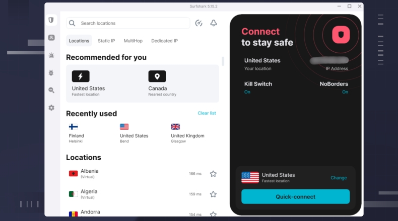 Surfshark电脑版系统代理模式与VPN模式区别