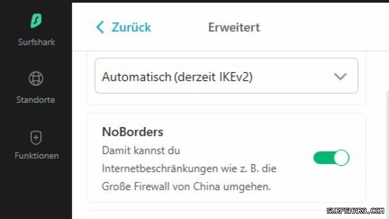 Surfshark电脑版DNS over HTTPS功能启用